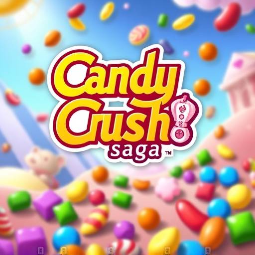 Game cover art for 'Candy Crush Saga'.